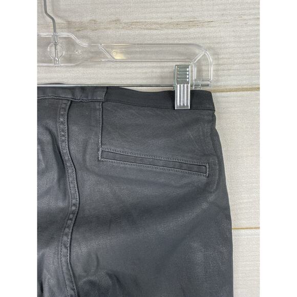 Helmet Lang Pants 26 Gray Wax Coated Skinny Faux Leather Look Tapered Legging - Picture 8 of 11